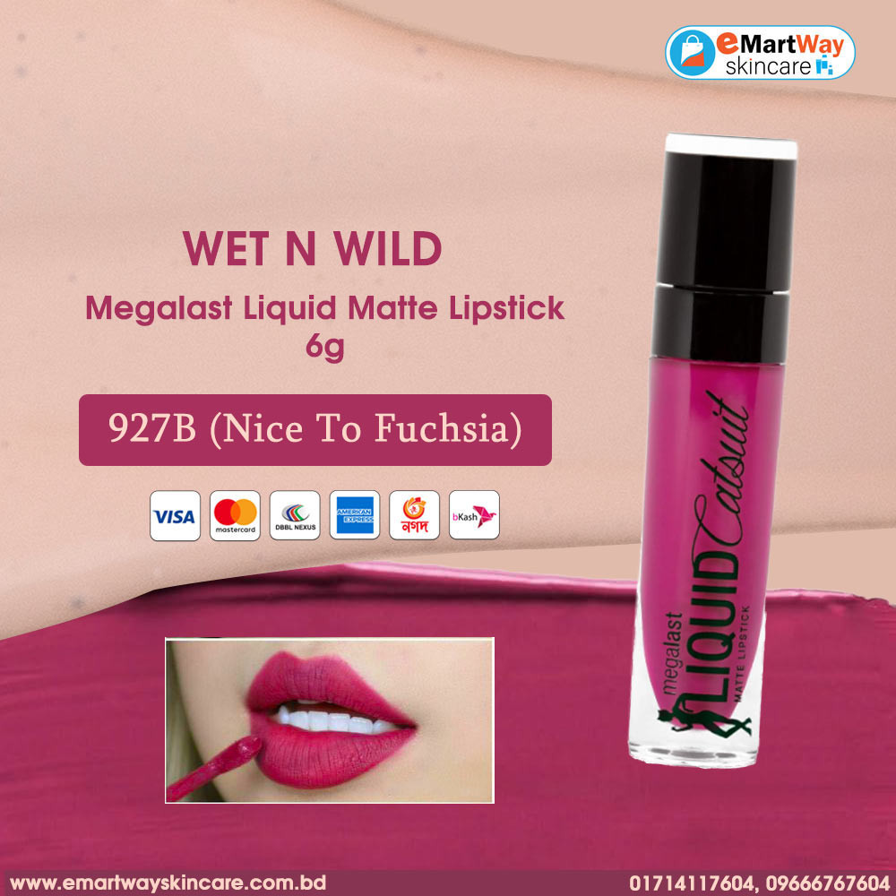 Wet n Wild Megalast Liquid Matte Lipstick 927B (Nice To Fuchsia)