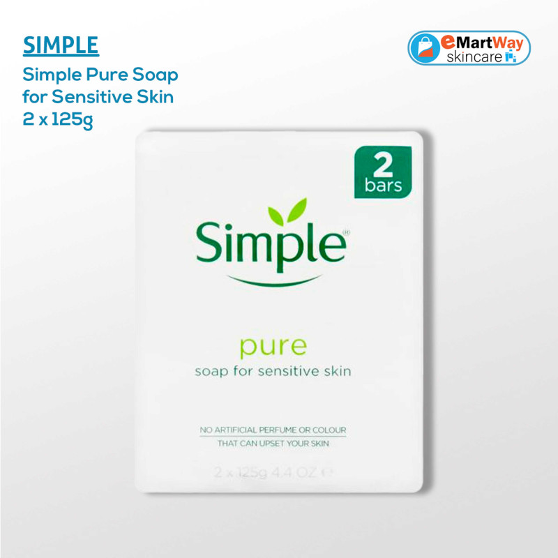 Simple Pure Soap for Sensitive Skin 2 x 125g