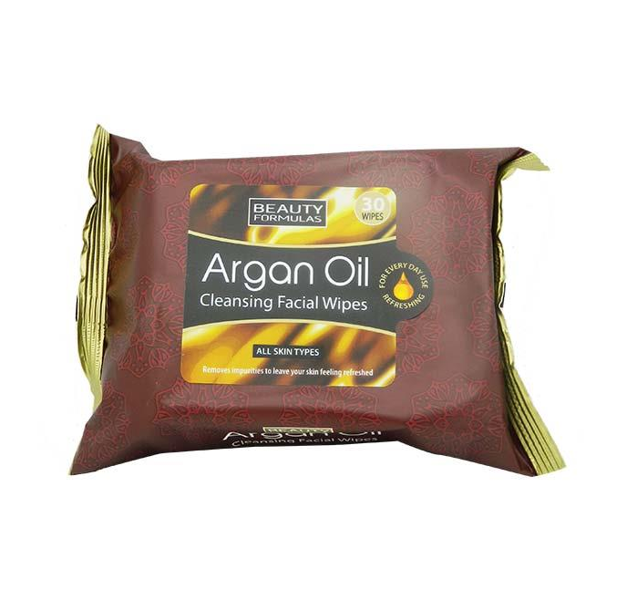 Beauty Formulas Argan Oil Cleansing Facial 30 Wipes