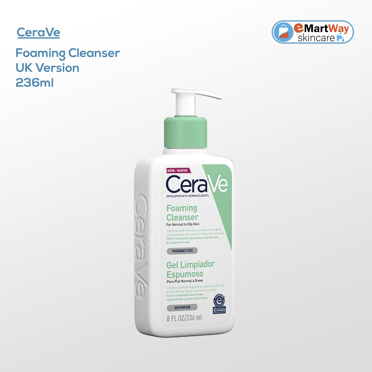 CeraVe Foaming Cleanser 236ml (UK Version)