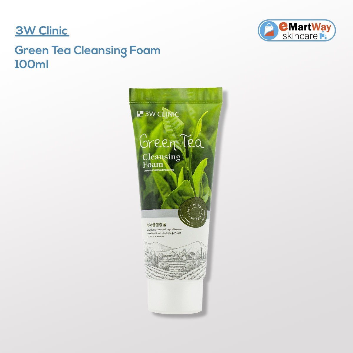 3W Clinic Green Tea Cleansing Foam 100ml