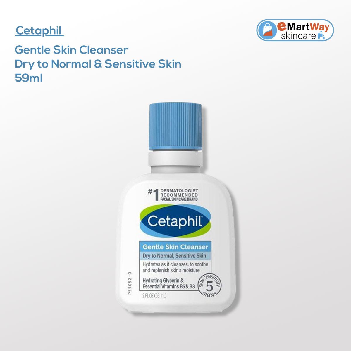 Cetaphil Gentle Skin Cleanser Dry to Normal & Sensitive Skin 59ml