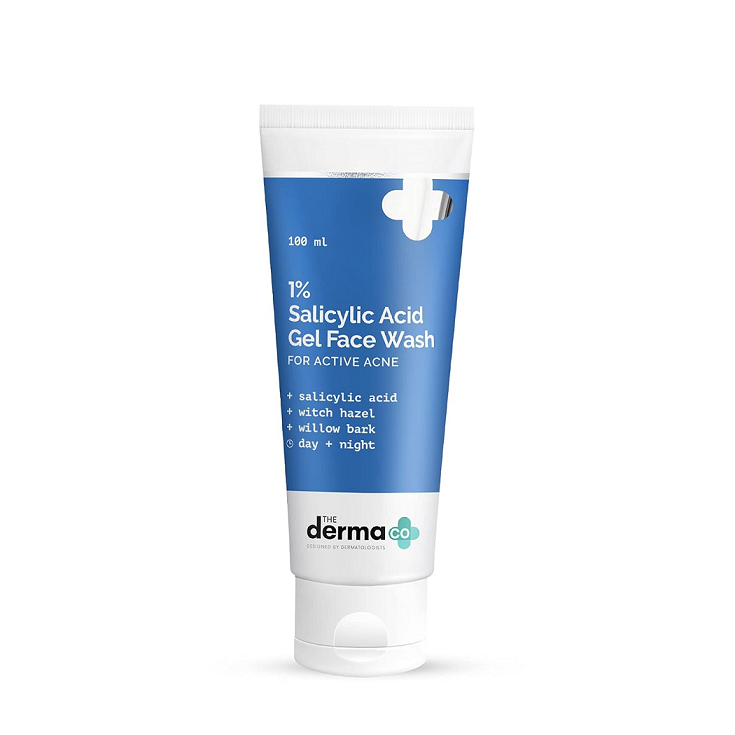 Derma 1% Salicylic Acid Gel Daily Face Wash for Active Acne 100ml