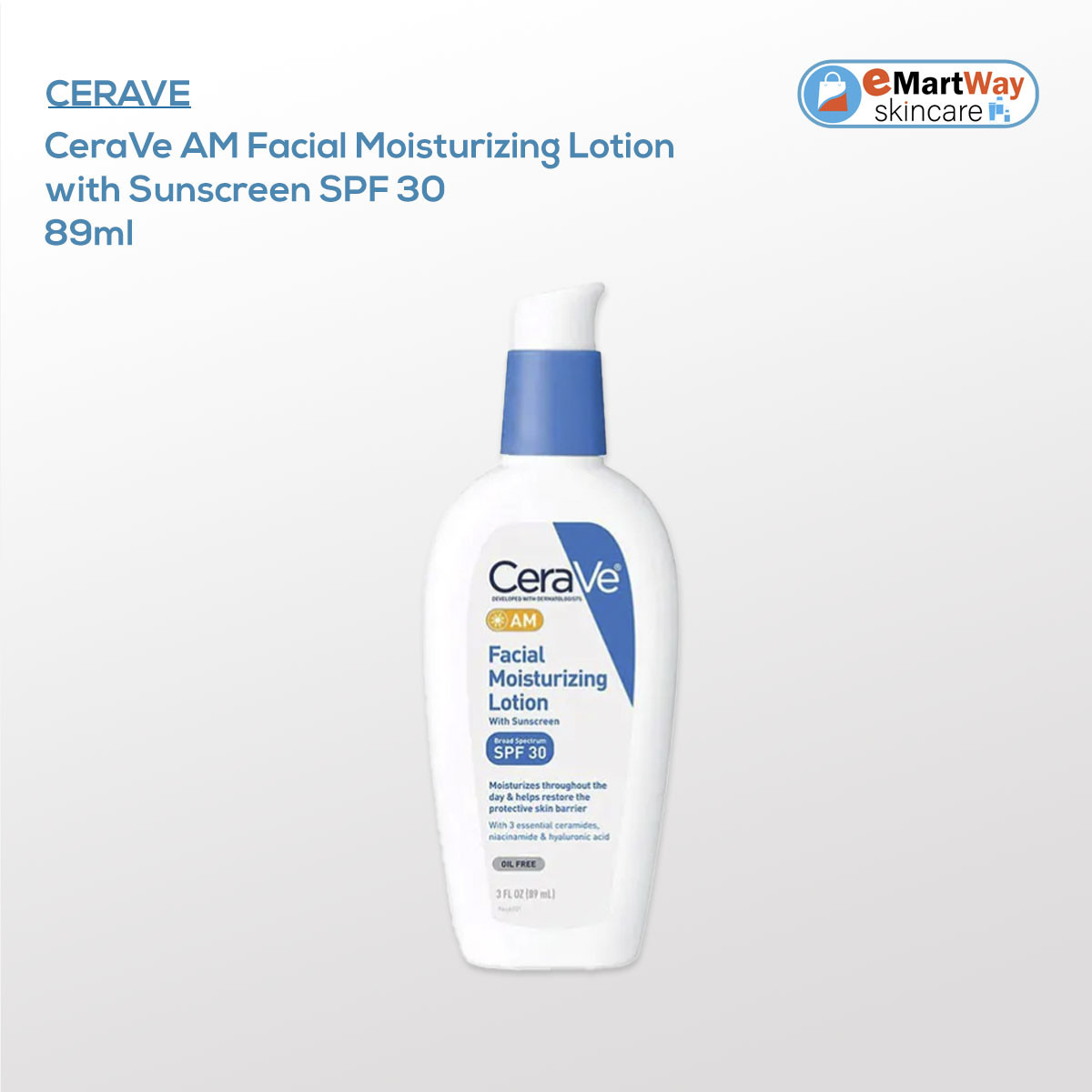 CeraVe AM Facial Moisturizing Lotion with Sunscreen 89ml